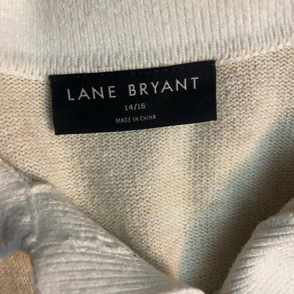 🎁Lane Bryant Navy and Cream Polo Shirt - Picture 4 of 5